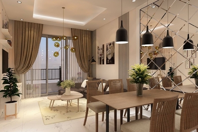 Khám phá gương dán tường phòng khách