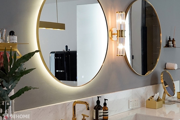Bật mí địa chỉ bán gương khung mạ vàng bàn trang điểm hợp xu hướng
