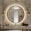 Gương Đèn Led Khung Kim Loại Sơn Tĩnh Điện Đen Cao Cấp Dehome - DKL80.3A