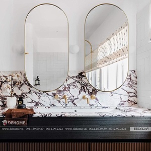 Gương Phòng Tắm Hình Bầu Dục Mạ PVD Cao Cấp Dehome - DKL612AV