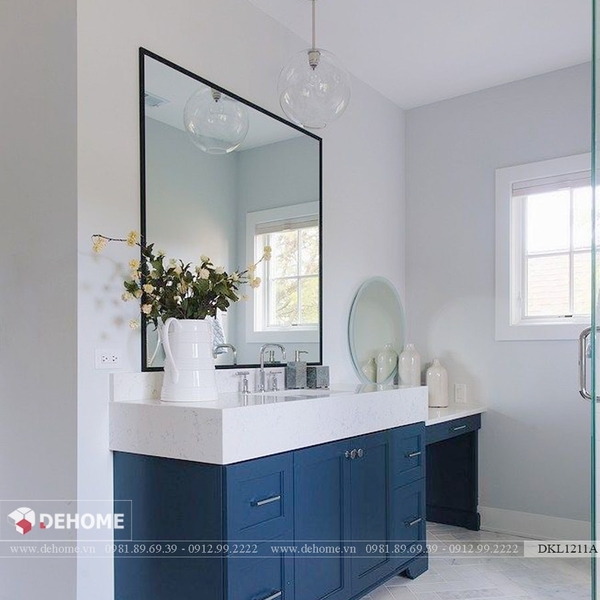 Gương Khung Kim Loại Sơn Tĩnh Điện Màu Đen Cao Cấp Dehome - DKL1211A