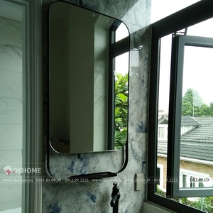 Gương Nhà Tắm Khung Kim Loại Sơn Tĩnh Điện Cao Cấp - DKL69.1D
