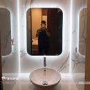 Gương phòng tắm đẹp có đèn led cao cấp Dehome - D68.1E
