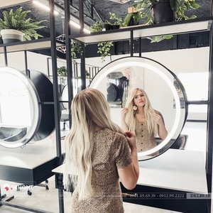 Gương khung sơn tĩnh điện màu đen cao cấp Dehome - DKL80.1B