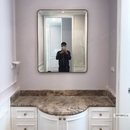 Gương khung inox mạ PVD màu vàng phòng tắm Dehome - DPVD912A