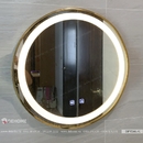 Gương Nhà Tắm Hình Tròn Có Đèn Led Viền Mạ PVD Cao Cấp - DPVD60.2C