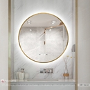 Gương tròn khung inox mạ PVD màu vàng Dehome - DPVD60.4D
