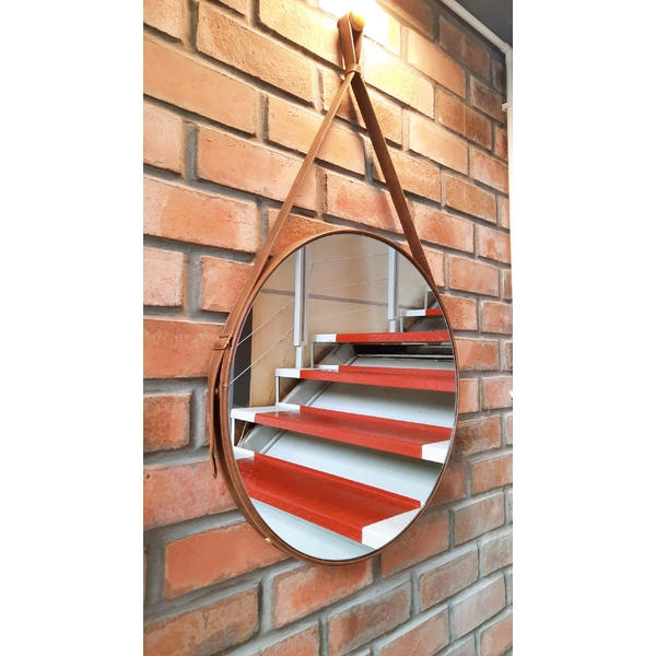 Gương Trang Điểm Dây Da Treo Tường Cao Cấp Dehome - DA.60