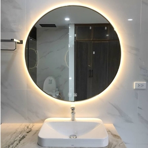 Gương Nhà Tắm Hình Tròn Có Đèn Led Viền Mạ PVD Cao Cấp - DPVD70.4A