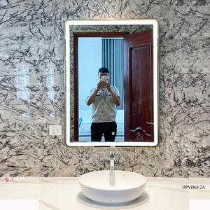 Gương Đèn Led Khung Viền Inox Mạ PVD Cao Cấp Dehome - DPVD68.2A