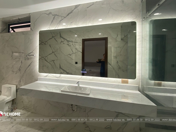 Dehome - Lắp đặt gương đèn led cho biệt thư Mr. Long - Tân Phú, Đồng Nai