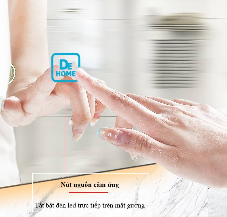 gương đèn led treo phòng tắm