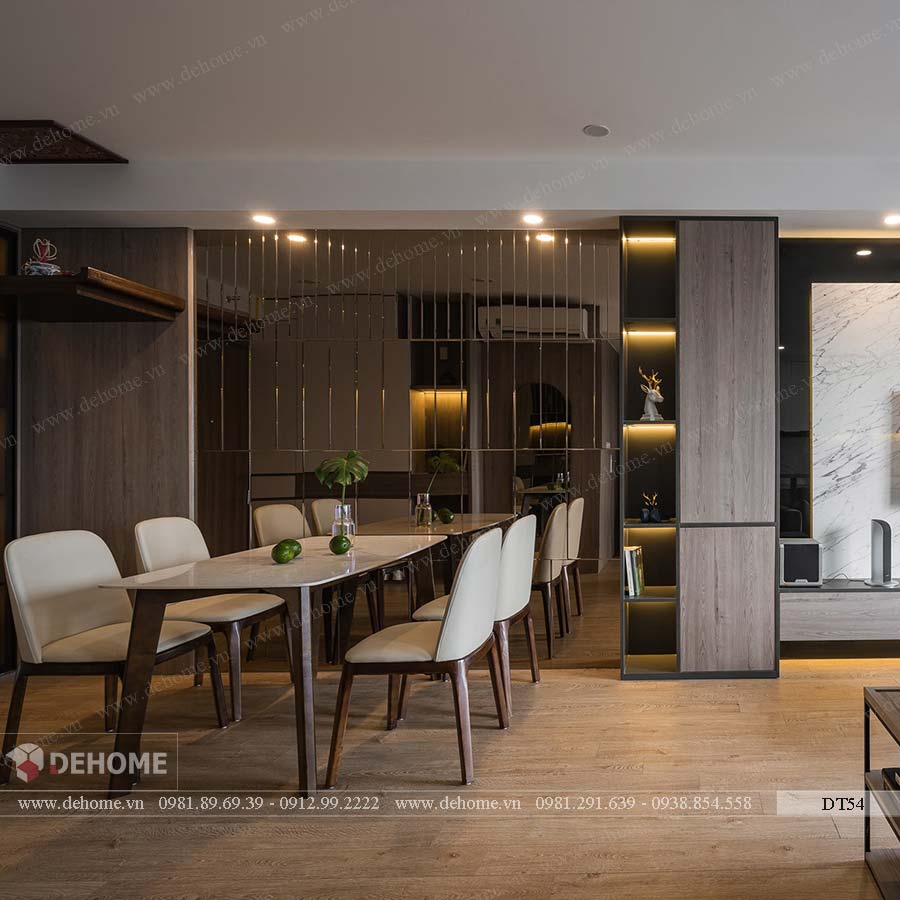 gương ghép trang trí giúp tạo chiều sâu cho không gian