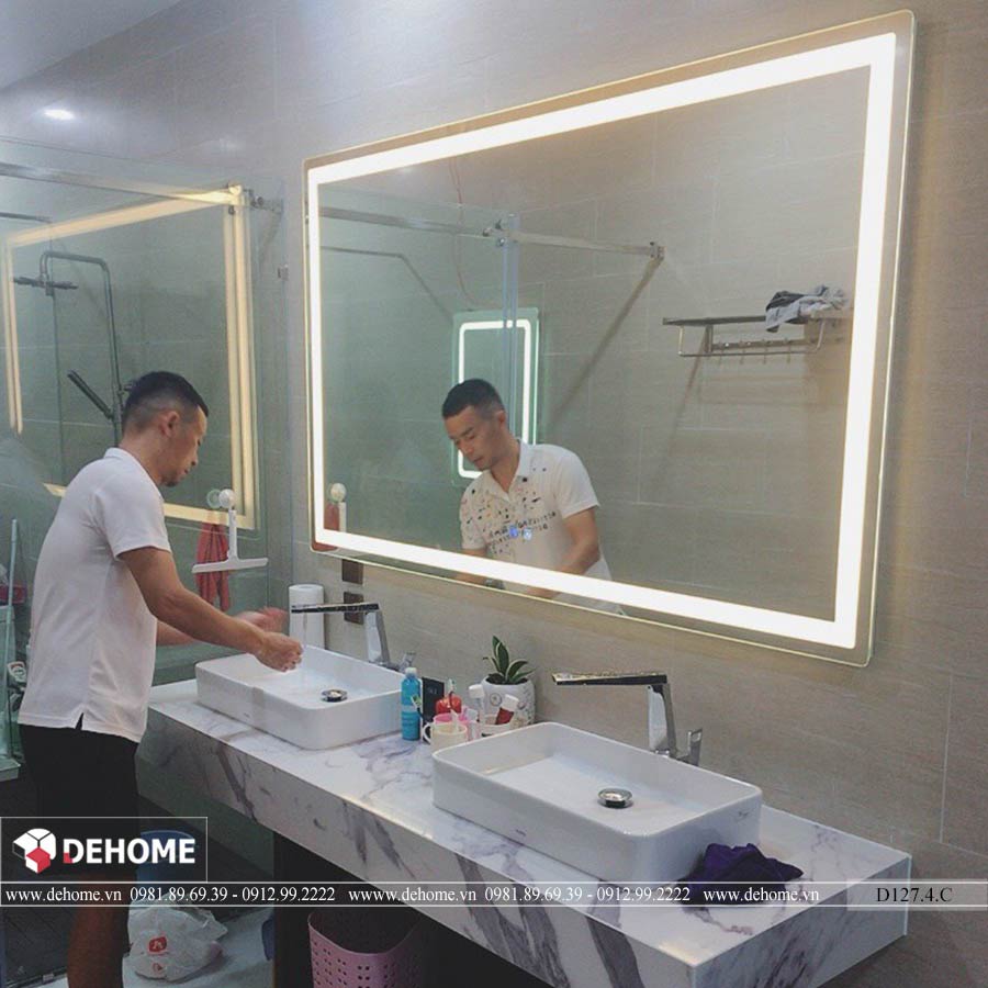 gương đèn led cảm ứng hiện đại dehome