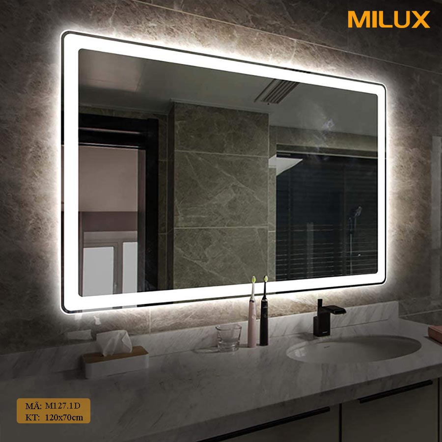 gương nhà tắm có đèn led cao cấp milux