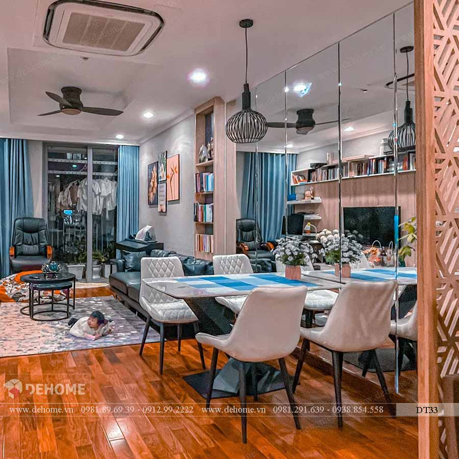 gương ghép trang trí hình chữ nhật