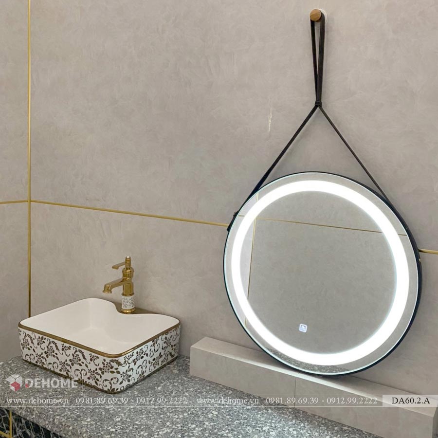 gương phòng tắm dây da cao cấp