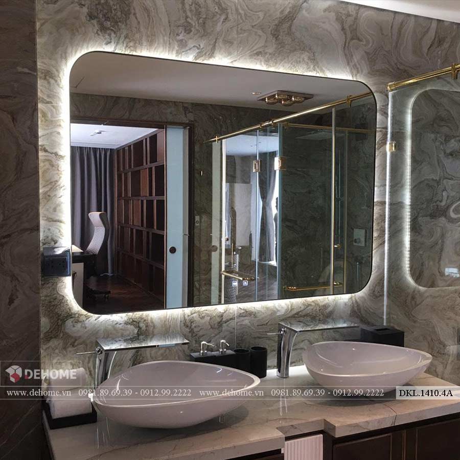 gương phòng tắm khung mạ pvd cao cấp