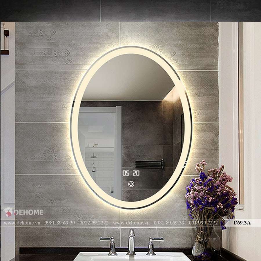 Gương đèn led phòng tắm sử dụng phôi Bỉ AGC nhập khẩu