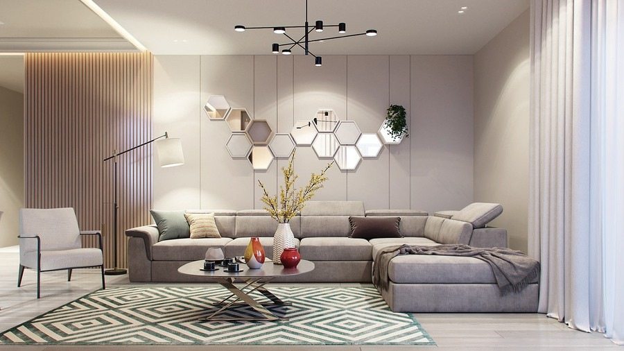 Chọn gương phù hợp với kích thước không gian để tạo sự hài hòa về tổng thể