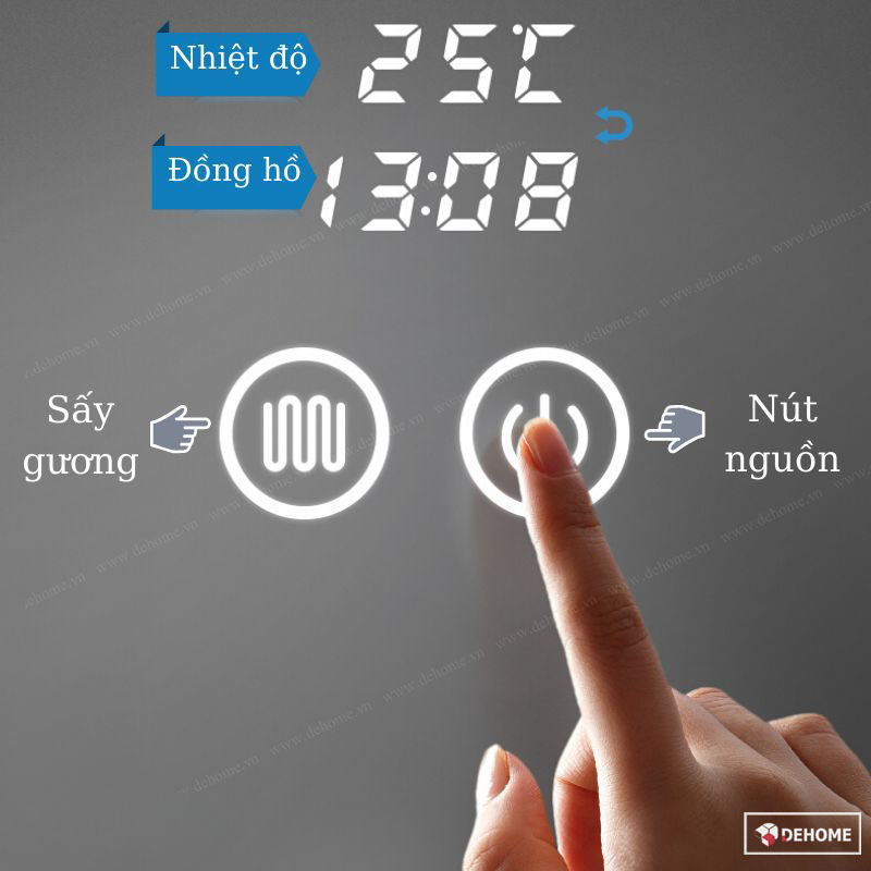 Sấy gương xử lý hơi nước trong nhà tắm